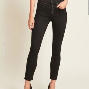 Veronica Beard Debbie High-Rise Skinny Ankle  Denim Jean Black Sz: 27 / 4